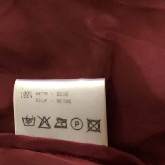 Vintage Roberto Cavalli 100% Silk Blouse-Sheer Burgundy-Made in Italy - Picture 4 of 10